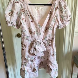 LoveShackfancy pink floral mini dress size small